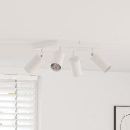 vidaXL Plafondspot met schijnwerpers Wit 26 x 26 x 16 cm Metaal