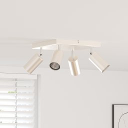 vidaXL Plafondspot met schijnwerpers Nikkel 26 x 26 x 16 cm Metaal