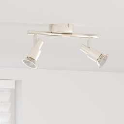 vidaXL Plafondspot met schijnwerpers Nikkel 25,5 x 8 x 11 cm Staal