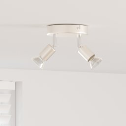 vidaXL Plafondspot met schijnwerpers Nikkel 12 x 8 cm Staal