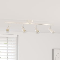 vidaXL Plafondspot met schijnwerpers Nikkel 70 x 9 x 12,5 cm Staal