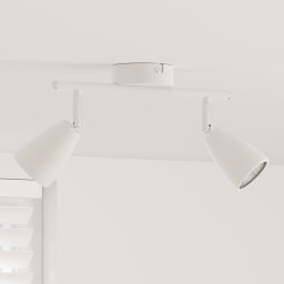 vidaXL Plafondspot met schijnwerpers Wit 25.5 x 8 x 16 cm Metaal