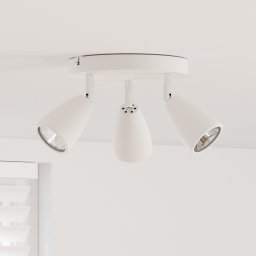 vidaXL Plafondspot met schijnwerpers Wit 19 x 19 x 14,5 cm Metaal