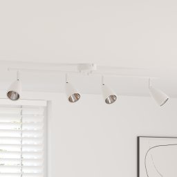 vidaXL Plafondspot met schijnwerpers Wit 70 x 12,5 x 10,5 cm Metaal