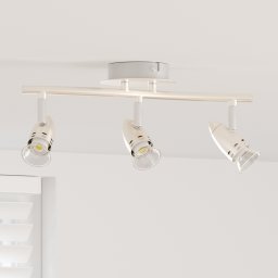 vidaXL Plafondspot met schijnwerpers Nikkel 36,5 x 10 x 12,5 cm Metaal