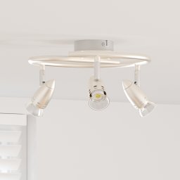 vidaXL Plafondspot met schijnwerpers Nikkel 24 x 22 x 12,5 cm Metaal