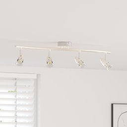 vidaXL Plafondspot met schijnwerpers Nikkel 61 x 10 x 12,5 cm Metaal