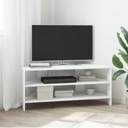 vidaXL HoekTVKast 102x40,5x45cm Wit Bewerkt hout