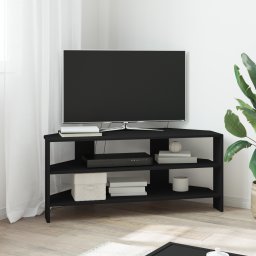 vidaXL HoekTVKast 102x40,5x45cm Zwart Bewerkt hout