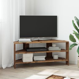 vidaXL HoekTVKast 102x40,5x45cm Oud Hout Bewerkt hout