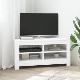 vidaXL HoekTVKast 102 x 40,5 x 45 cm Wit Bewerkt hout