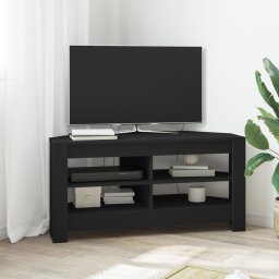 vidaXL HoekTVKast 102 x 40,5 x 45 cm Zwart Bewerkt hout