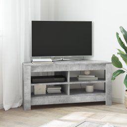 vidaXL HoekTVKast 102 x 40,5 x 45 cm Beton Grijs Bewerkt hout