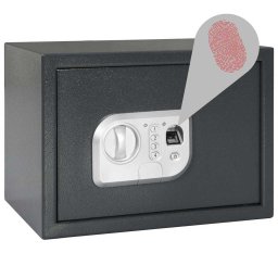 vidaXL Digitale kluis met slot Donkergrijs 35 x 25 x 25 cm Staal