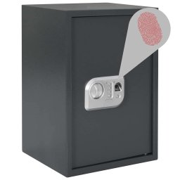 vidaXL Digitale kluis met slot Donkergrijs 35 x 31 x 50 cm Staal