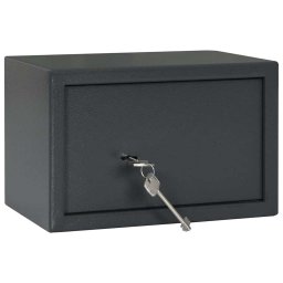 vidaXL Kluisdoos met slot Donkergrijs 31 x 20 x 20 cm Staal