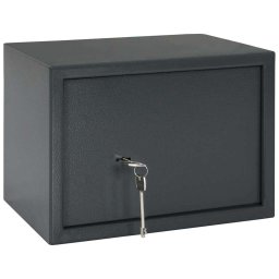 vidaXL Kluisdoos met slot Donkergrijs 35 x 25 x 25 cm Staal