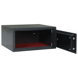 vidaXL Digitale kluis met slot Donkergrijs 42 x 37 x 20 cm Staal