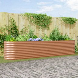 vidaXL Verhoogd bed Bruin 400 x 80 x 81 cm Staal