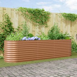 vidaXL Verhoogd bed Bruin 320 x 80 x 81 cm Staal