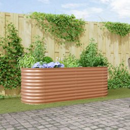 vidaXL Verhoogd bed Bruin 240 x 80 x 81 cm Staal