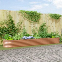 vidaXL Verhoogd bed Bruin 400 x 80 x 44 cm Staal