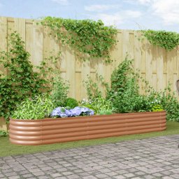 vidaXL Verhoogd bed Bruin 320 x 80 x 44 cm Staal