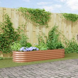 vidaXL Verhoogd bed Bruin 240 x 80 x 44 cm Staal