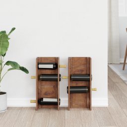 vidaXL Rek Bruin 24 x 13 x 54 cm Massief Mahoniehout