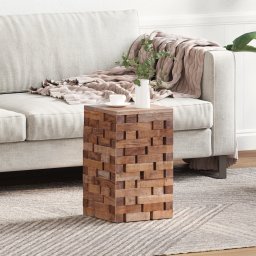 vidaXL Kruk Naturel 29 x 29 x 48 cm Massief gerecycled hout