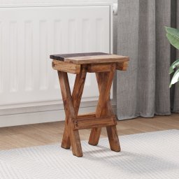 vidaXL Kruk Naturel 30 x 30 x 48 cm Massief gerecycled hout