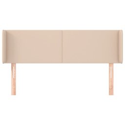 vidaXL Hoofdbord met randen 147x16x78/88 cm kunstleer cappuccinokleur