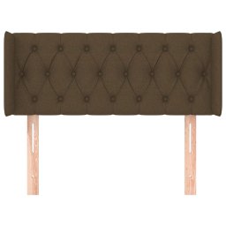 vidaXL Hoofdbord met randen 93x16x78/88 cm stof donkerbruin
