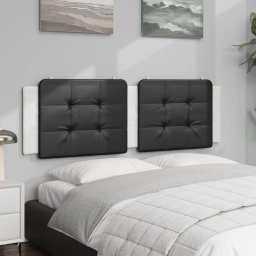 vidaXL Hoofdbordkussen "Zadar" 160 cm kunstleer zwart en wit
