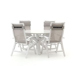 + 15% kassakorting | Bellagio Lugo/Lodola ø 130cm dining tuinset 5-delig verstelbaar - Laagste prijsgarantie!