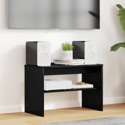 vidaXL TV-kast 60 x 30 x 40 cm Zwart Eiken Bewerkt hout