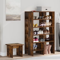 vidaXL Schoenenkast 2 st 62 x 35 x 100 cm Bewerkt hout Gerookt eiken