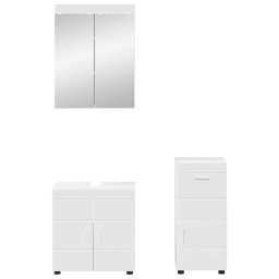 vidaXL Badkamermeubelset TULUM 3 st Wit 60 x 34 x 63 cm Bewerkt hout