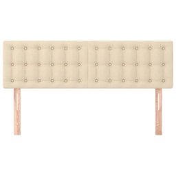 vidaXL Hoofdborden 144x5x78/88 cm stof crèmekleurig