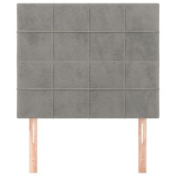 vidaXL Hoofdbord lichtgrijs 100x5x118/128 cm fluweel
