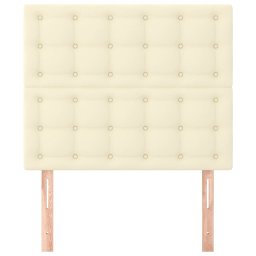 vidaXL Hoofdbord crème 100x5x118/128 cm kunstleer
