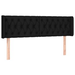 vidaXL Hoofdbord LED 147x16x78/88 cm stof zwart