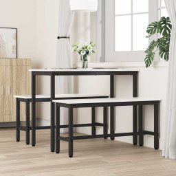 vidaXL Eetbank Wit 100 x 32,5 x 49 cm Massief grenenhout