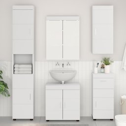 vidaXL Badkamer wandkast TULUM Wit 37 x 24,5 x 86 cm Bewerkt hout