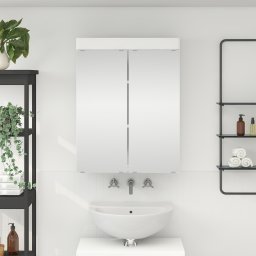 vidaXL Badkamer spiegelkast TULUM Wit 60 x 16,5 x 78 cm Bewerkt hout