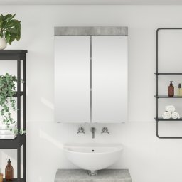 vidaXL Badkamer spiegelkast TULUM Beton Grijs 60 x 16,5 x 78 cm