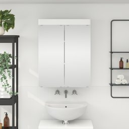 vidaXL Badkamer spiegelkast TULUM Hoogglans wit 60 x 16,5 x 78 cm