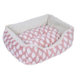 zooplus Basics knuffelbed Fluffy roze hond