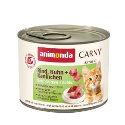 animonda Carny Kitten 12 x 200 g Kattenvoer - Rund, Kip & Konijn