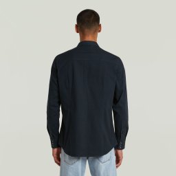 Dakota Slim Overhemd - Donkerblauw - Heren